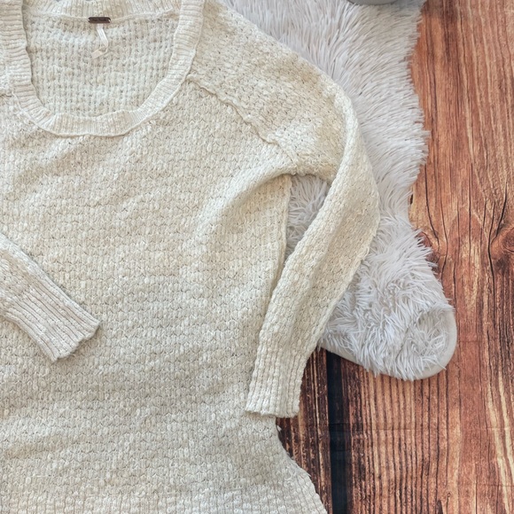 Free People Knit Ivory Sweater - Picture 2 of 7